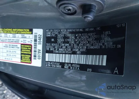 2011 Toyota Sienna Le V6 z USA, uszkodzony, nr VIN 5TDKK3DC5BS105447